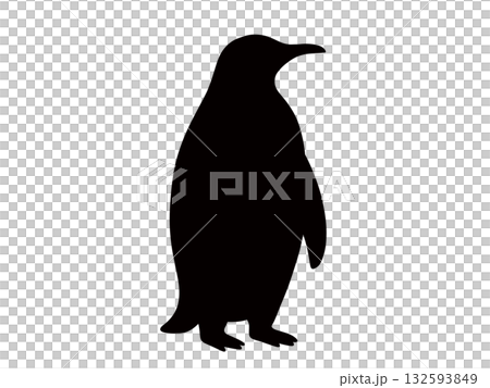 站立的企鵝輪廓 站立的企鵝輪廓 132593849