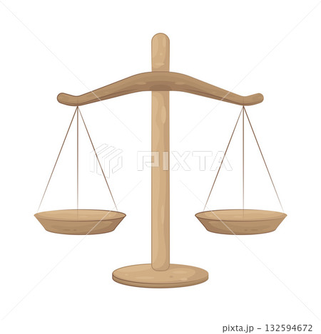 Illustration of balance scales 132594672