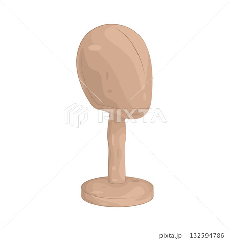 Illustration of Wooden Mannequin Head 132594786