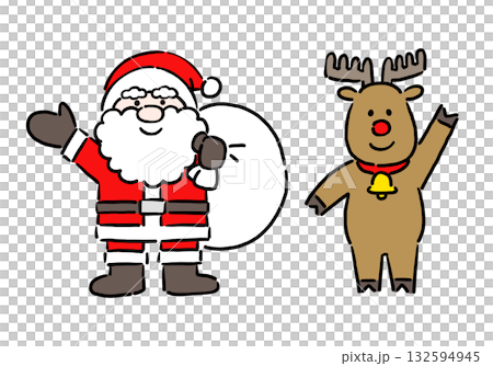 Santa Claus and reindeer Santa Claus and reindeer 132594945