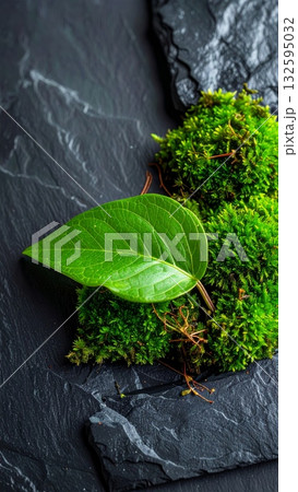 Moss on Slate 132595032