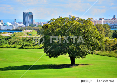 《愛知県》名古屋市庄内川河川敷にあるゴルフ場 132596708