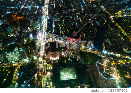 台湾　台北市　台北101展望台からの夜景 132597101