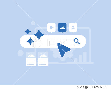 Search Generative Experience - SGE AI-driven content with real-time semantic answers, auto-tagging multimedia. Personalized search generative results for best user engagement and SEO performance 132597539