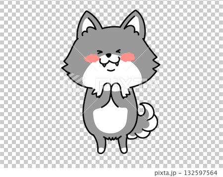 黑柴雙手合十祈禱 黑柴雙手合十祈禱 132597564