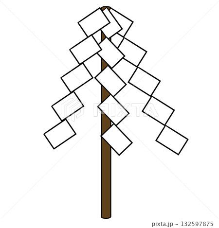 お祓い棒　御幣　シンプル 132597875