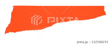 red crumpled torn tape isolated on transparent background. 132598255
