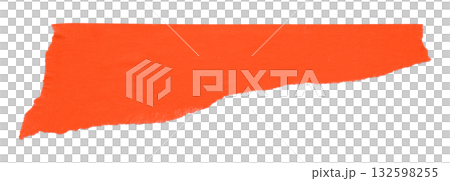 red crumpled torn tape isolated on transparent background. 132598255