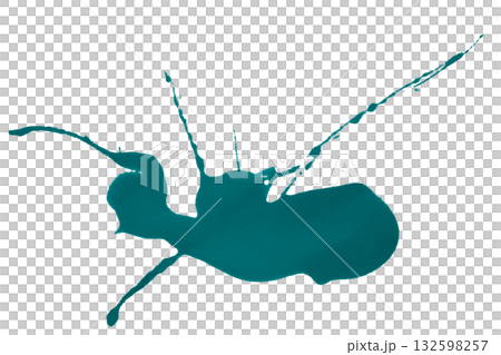 green watercolor splash brush isolated on transparent background 132598257