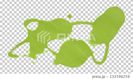 green watercolor splash brush isolated on transparent background 132598259