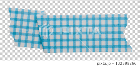 light blue patterned sticker paper tape isolated on transparent background 132598266