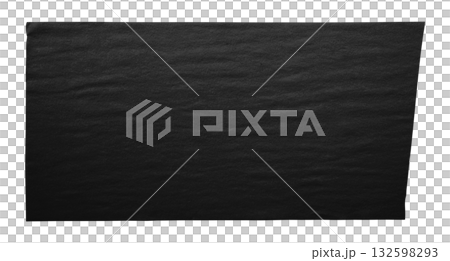 black crumpled torn tape isolated on transparent background. 132598293