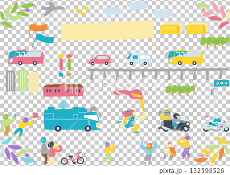 街を駆け抜け、希望の火をつなぐ聖火ランナー — 挑戦と連携を象徴するベクターイラスト 街を駆け抜け、希望の火をつなぐ聖火ランナー — 挑戦と連携を象徴するベクターイラスト 132598526