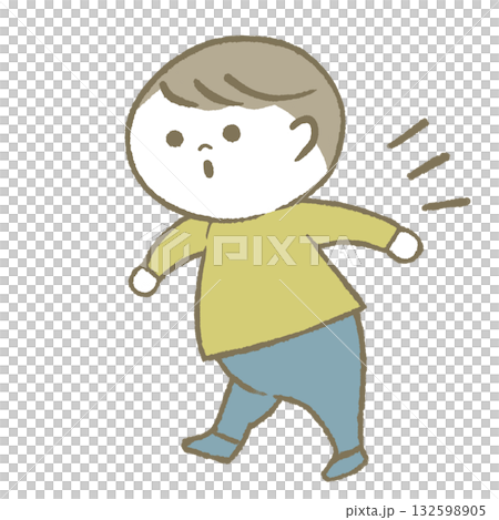 走路的孩子黃色 走路的孩子黃色 132598905