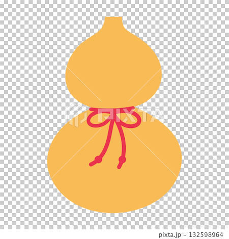 Gourd illustration, simple, lucky charm, New Year, symbol of good luck and protection from evil Gourd illustration, simple, lucky charm, New Year, symbol of good luck and protection from evil 132598964