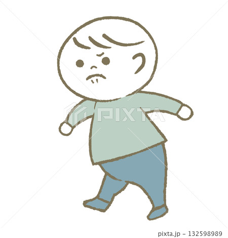 怒った子供 水色 怒った子供 水色 132598989