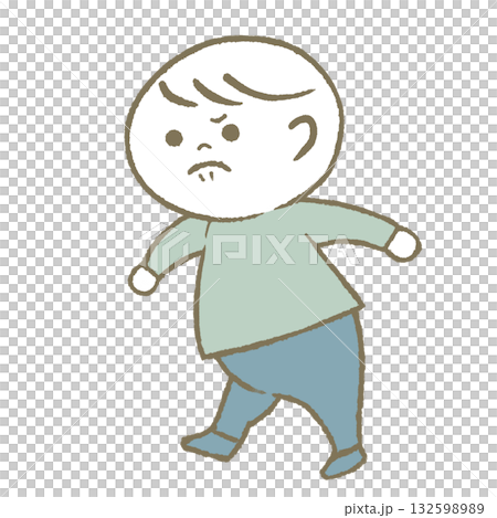 怒った子供 水色 怒った子供 水色 132598989