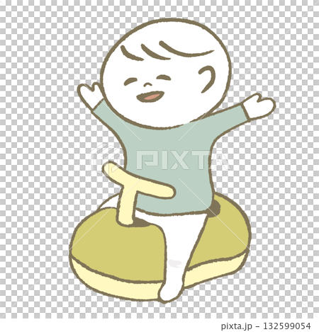 トイレが出来て喜ぶ子供 トイレが出来て喜ぶ子供 132599054