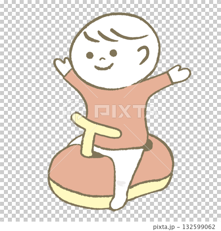 A child happy to have a toilet A child happy to have a toilet 132599062