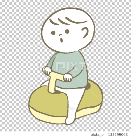 A child sitting in a caterpillar 132599068