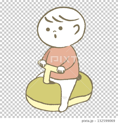 坐在毛蟲的孩子 132599069