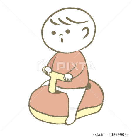 おまるに座る子供　 132599075