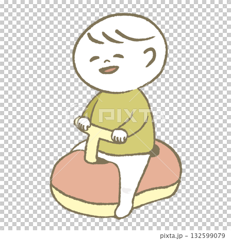 坐在毛蟲的孩子 132599079