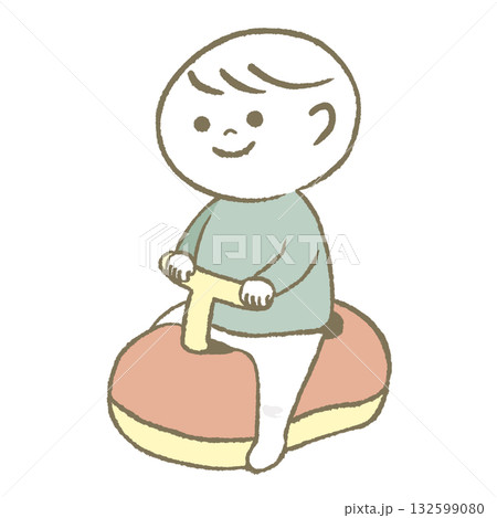 おまるに座る子供　 132599080