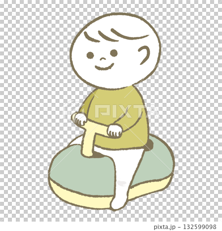 坐在毛蟲的孩子 132599098