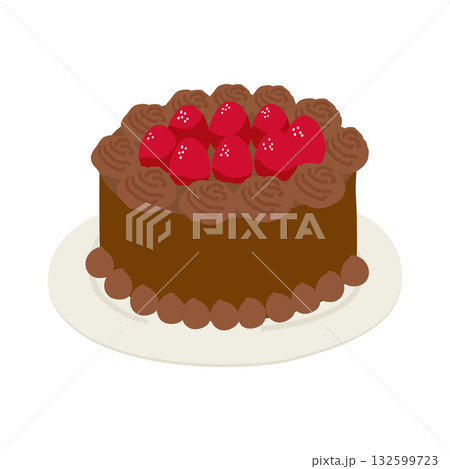 チョコレートケーキ イラスト チョコレートケーキ イラスト 132599723