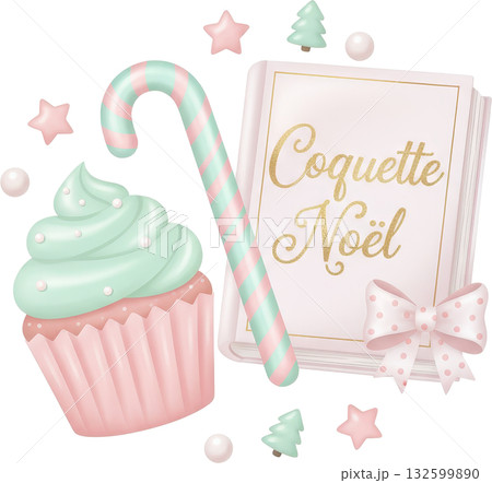 Festive pastel Christmas treats and a Coquette Noel book Festive pastel Christmas treats and a Coquette Noel book 132599890