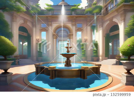 ピクセルアート風の風景 132599959