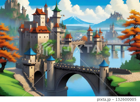 ピクセルアート風の風景 132600005