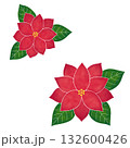 シンプルなポインセチア 132600426