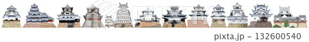 木造天守閣 横並びタイトル 木造天守閣 横並びタイトル 132600540
