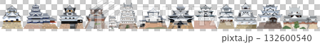 木造天守閣 横並びタイトル 木造天守閣 横並びタイトル 132600540
