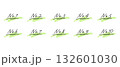 手書きの数字あしらいセット　ナンバー/No.　水彩風塗り(グローバルカラーで色変更可能) 132601030