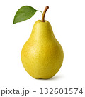 洋梨のリアルタッチな背景透過された切り抜きイラスト 132601574