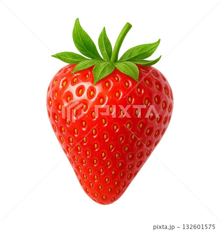 苺のリアルタッチな背景透過された切り抜きイラスト 132601575