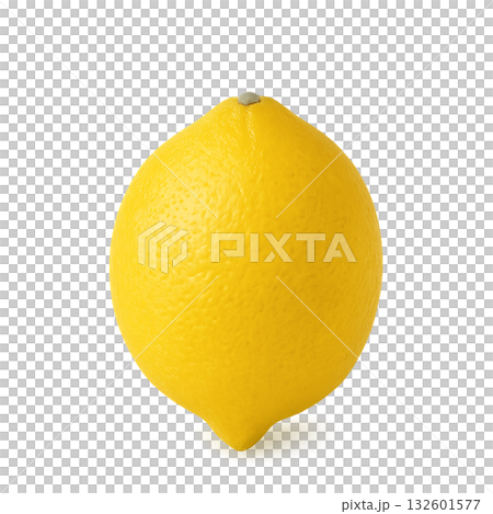 レモンのリアルタッチな背景透過された切り抜きイラスト 132601577