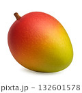 マンゴーのリアルタッチな背景透過された切り抜きイラスト 132601578