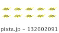 手書きの数字あしらいセット　ステップ/step　水彩風塗り(グローバルカラーで色変更可能) 132602091