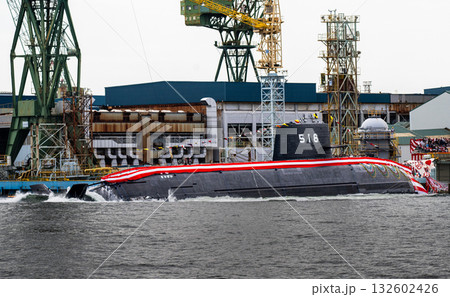 海上自衛隊潜水艦　そうげい進水式 132602426