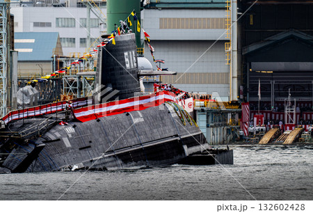 海上自衛隊潜水艦　そうげい進水式 132602428