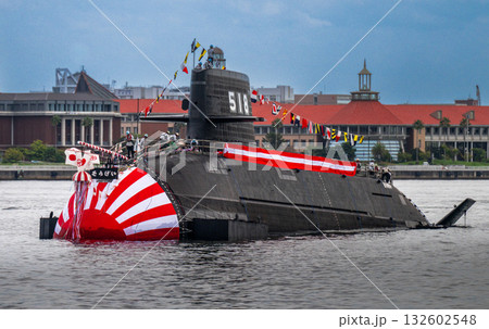 海上自衛隊潜水艦そうげい進水式 海上自衛隊潜水艦そうげい進水式 132602548