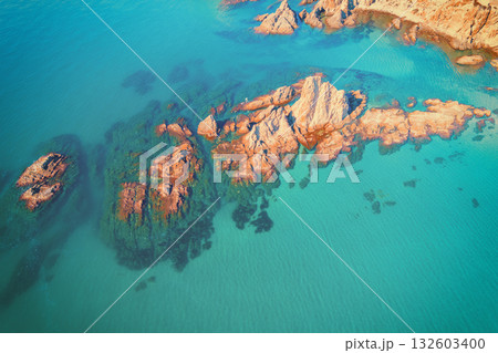 Seascape background. Aerial view. Rocky seashore. Nature rocky background Seascape background. Aerial view. Rocky seashore. Nature rocky background 132603400
