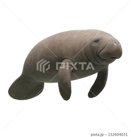 Manatee isolated on white 132604031