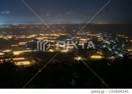 《愛知県》電照菊・ビニールハウスが輝く夜景 132604345