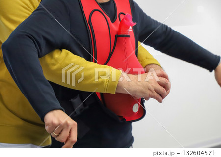 first aid course - company safety - Heimlich maneuver 132604571