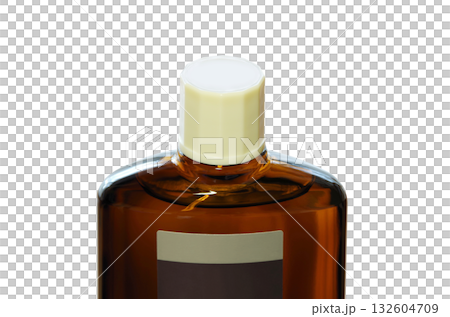 [Cutout transparent background material] Hair growth product bottle with screw cap 132604709
